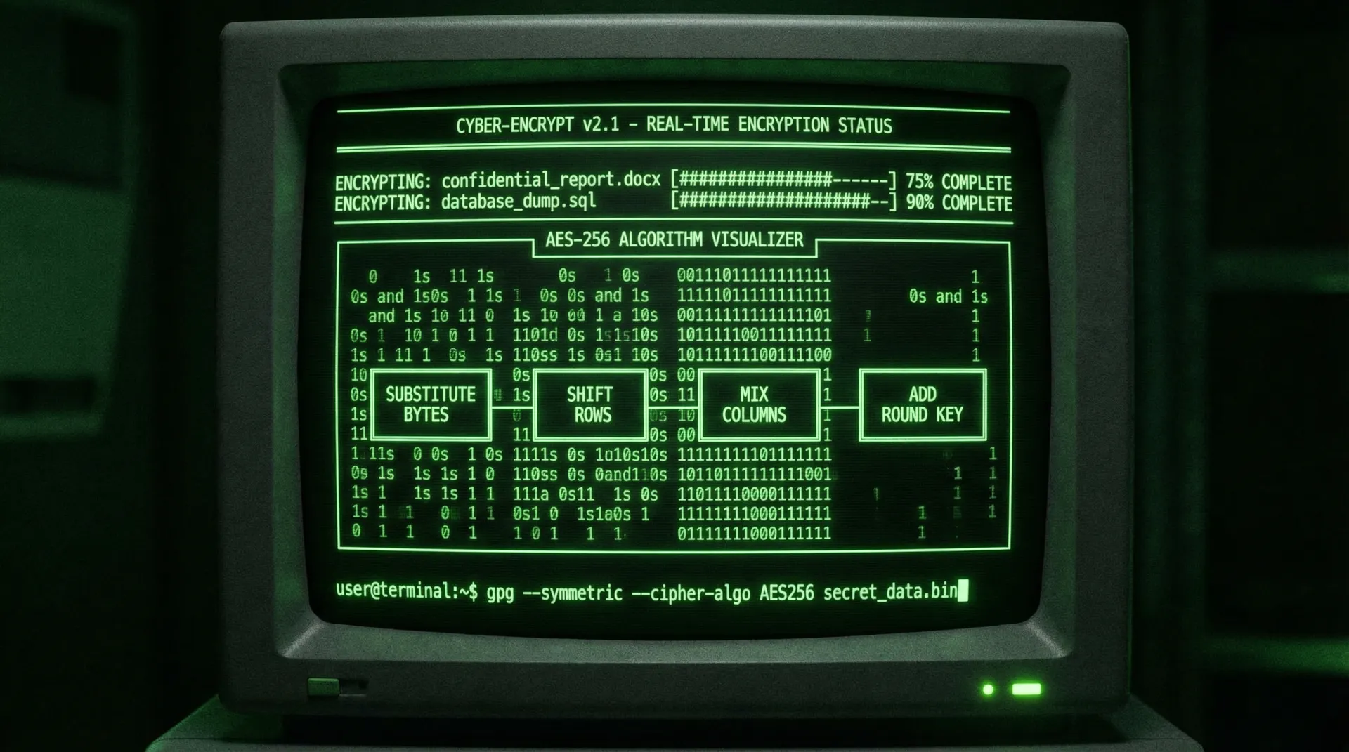 9吃瓜 数据加密解密过程终端可视化